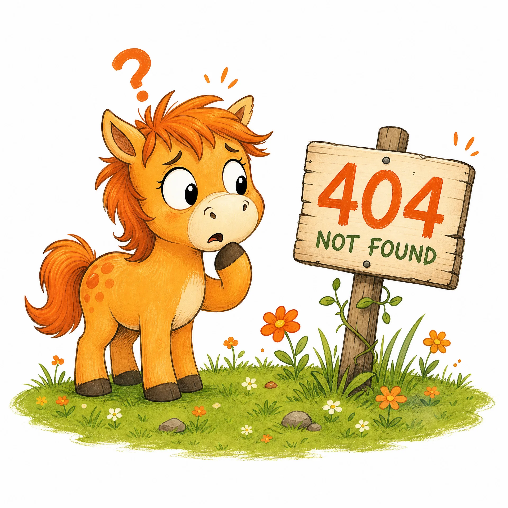 404 小马迷路了